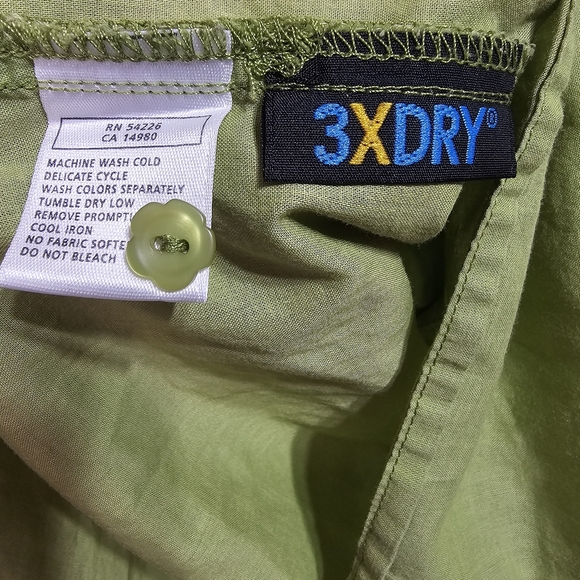Royal Robbins Women's Green Cotton Lightweight Shirt Size Large 3X Dry S/S. - Picture 8 of 8